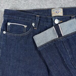 Rustic Dime Jeans Men's 34x31 Blue Japanese Selvedge Slim Straight Leg